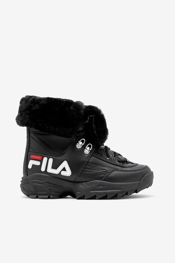 Fila Disruptor Boot Women's Sneakers - Black/White/Red,NZ 631-61574